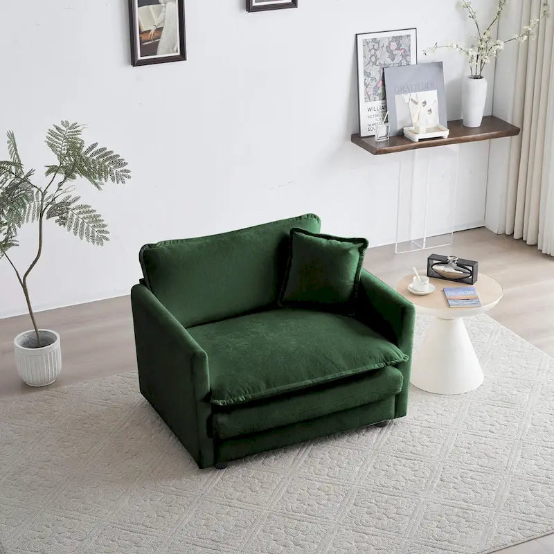 Canapé d'angle en chenille pour salon