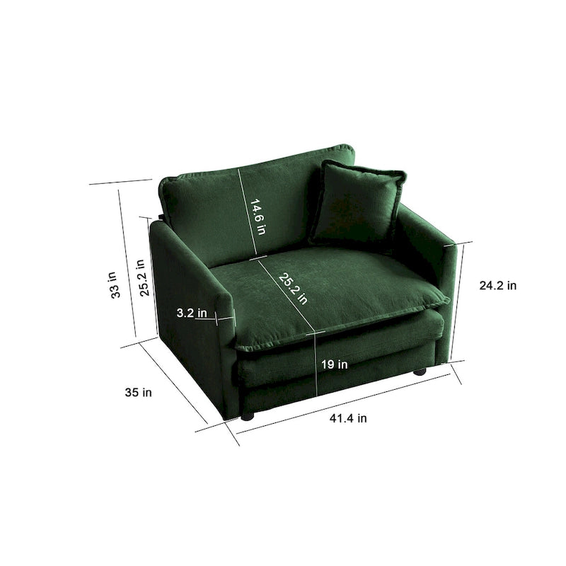 Canapé d'angle en chenille pour salon