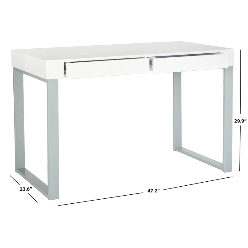 Bureau Barton blanc/gris