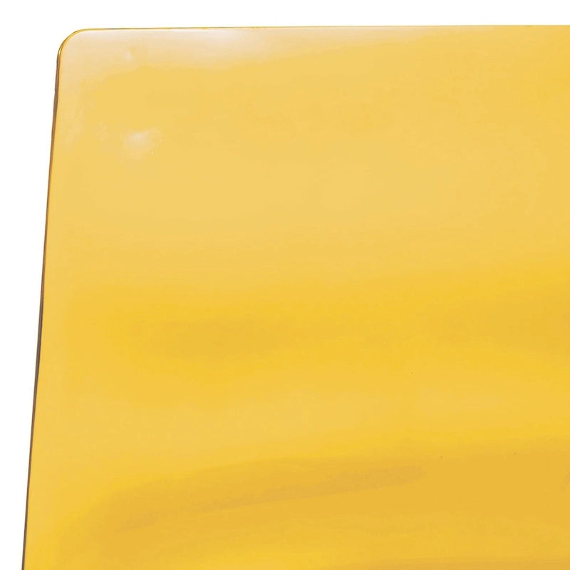 Chaise de salle à manger en acrylique Astor avec pieds chromés Chaise d'appoint moderne Design « Vagues »