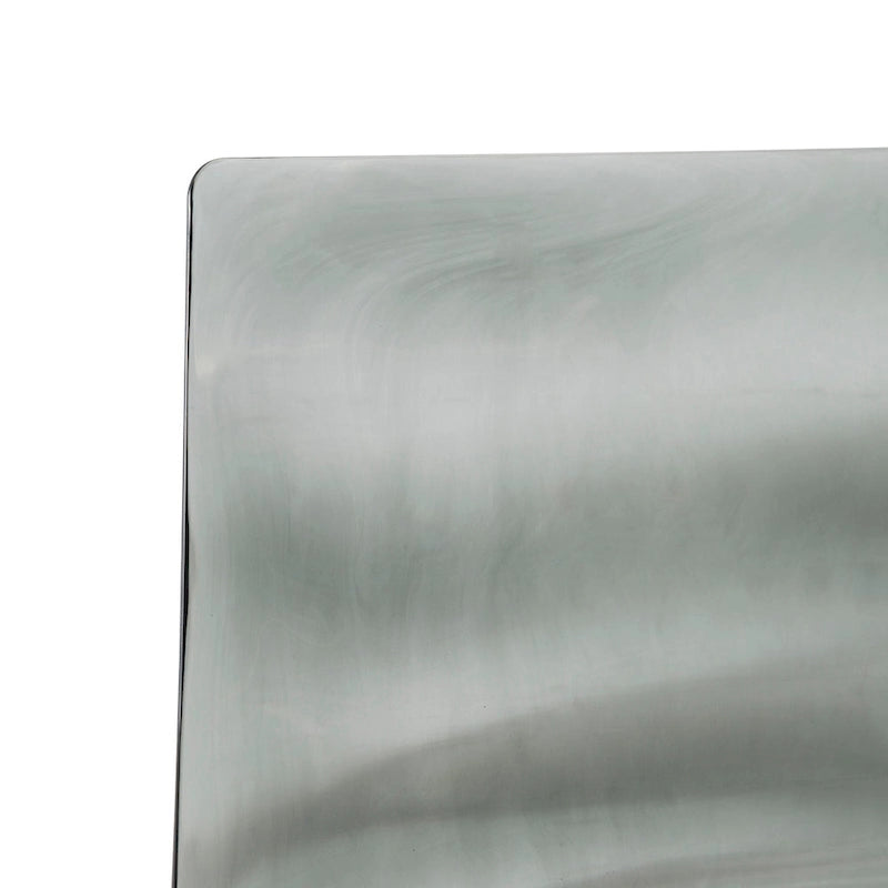 Chaise de salle à manger en acrylique Astor avec pieds chromés Chaise d'appoint moderne Design « Vagues »