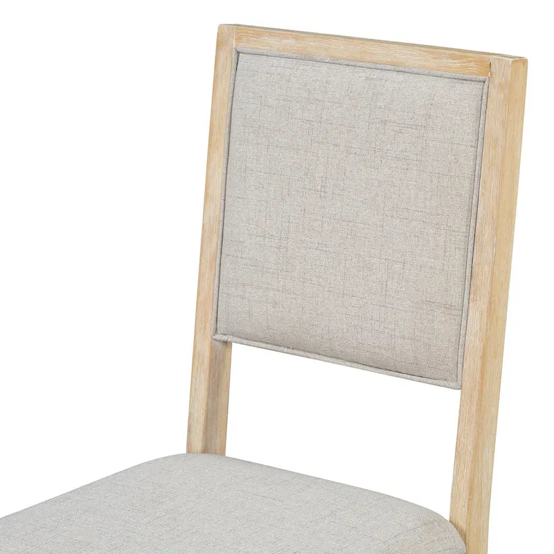 Ensemble de 6 chaises de salle à manger, ensemble de meubles de cuisine en bois avec table rectangulaire en bois d'acacia, 4 chaises et 1 banc