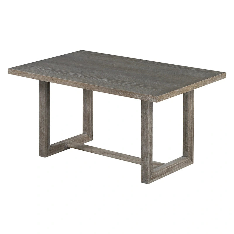 Ensemble de 6 chaises de salle à manger, ensemble de meubles de cuisine en bois avec table rectangulaire en bois d'acacia, 4 chaises et 1 banc