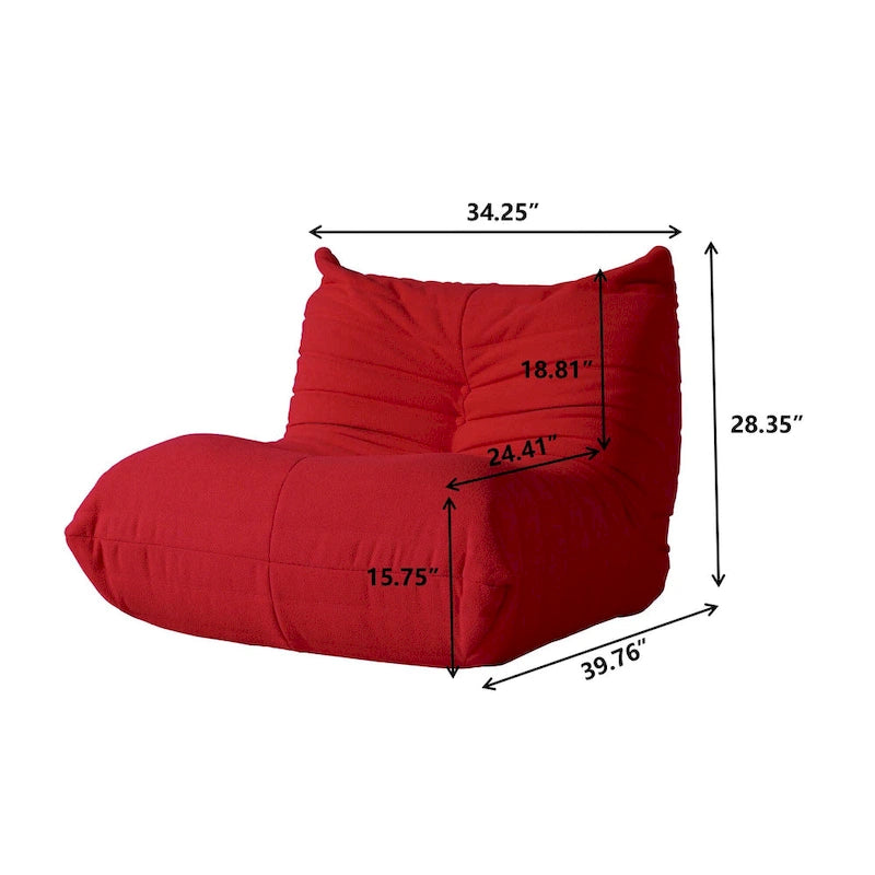 Ensembles de canapés paresseux en tissu Teddy pour chambre à coucher, salon, chaise longue confortable et canapé de sol