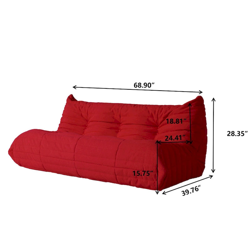 Ensembles de canapés paresseux en tissu Teddy pour chambre à coucher, salon, chaise longue confortable et canapé de sol
