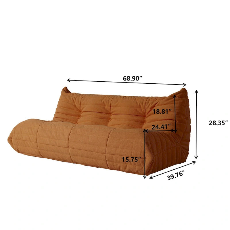 Ensembles de canapés paresseux en tissu Teddy pour chambre à coucher, salon, chaise longue confortable et canapé de sol