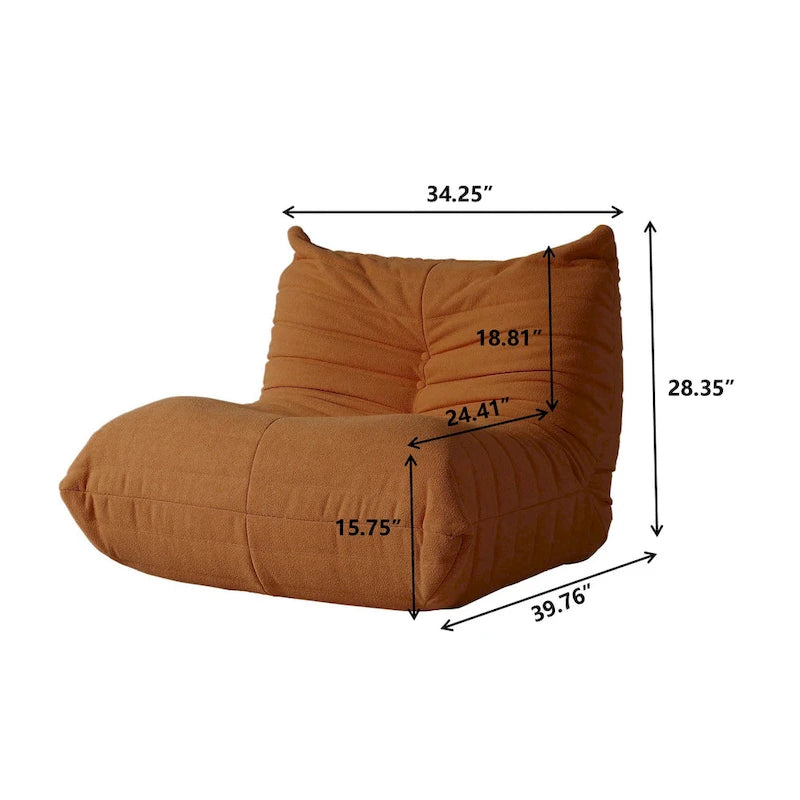 Ensembles de canapés paresseux en tissu Teddy pour chambre à coucher, salon, chaise longue confortable et canapé de sol