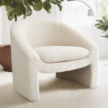 Fauteuil d'appoint rembourré de style tonneau