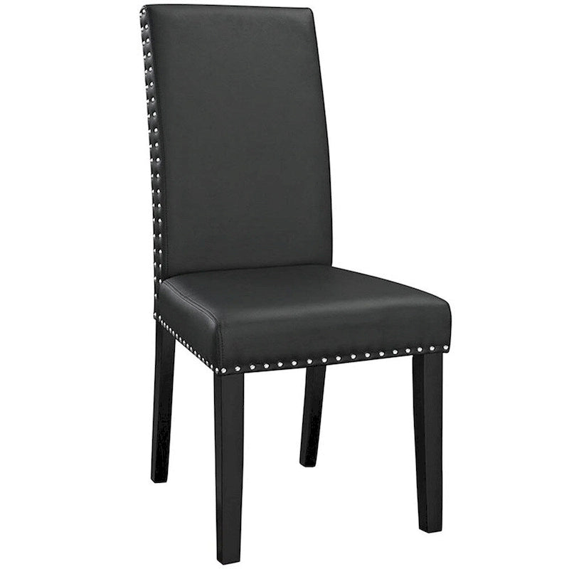 Chaise de salle à manger Parson Milton noire à têtes de clou