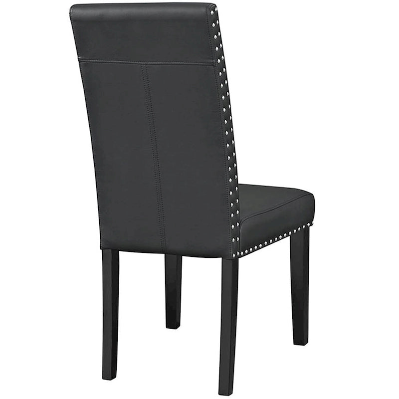 Chaise de salle à manger Parson Milton noire à têtes de clou