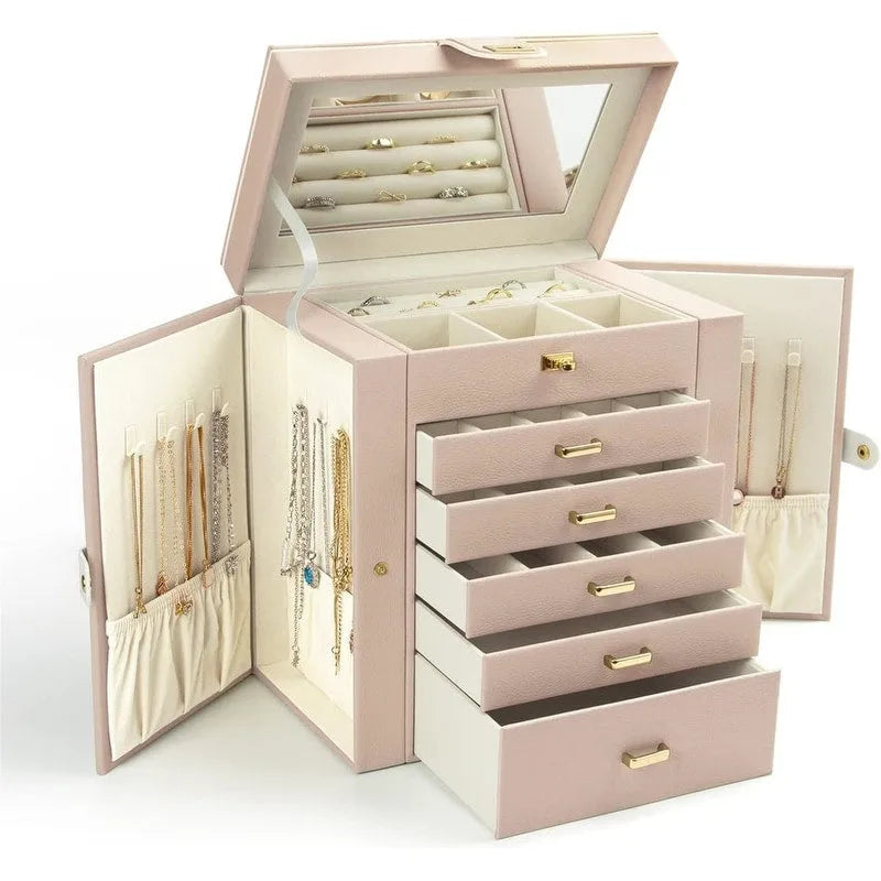 Boîte à bijoux pour femmes - 6,8P x 10,6L x 11,4H