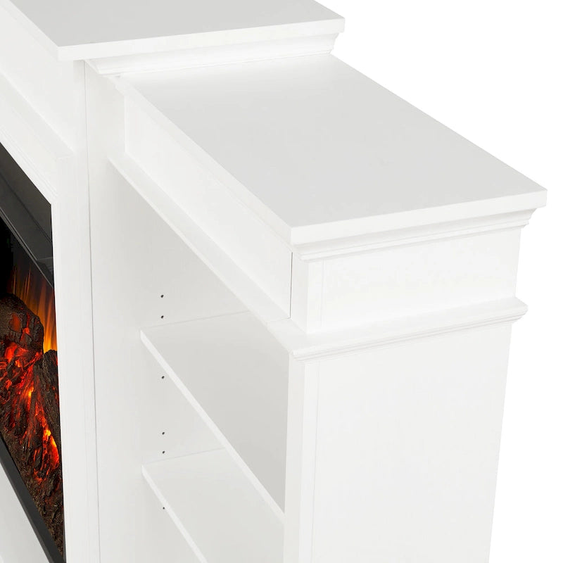 Cheminée électrique Ashton 93 Grand Media blanche