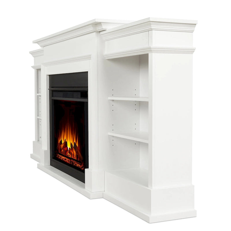 Cheminée électrique Ashton 93 Grand Media blanche
