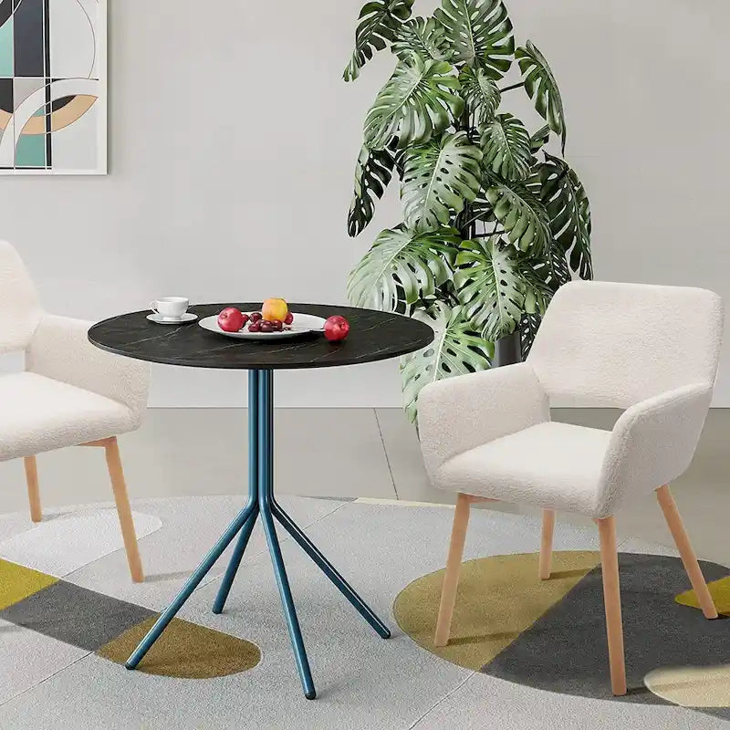 Fauteuils d'appoint modernes en velours avec pieds en bois massif, blanc