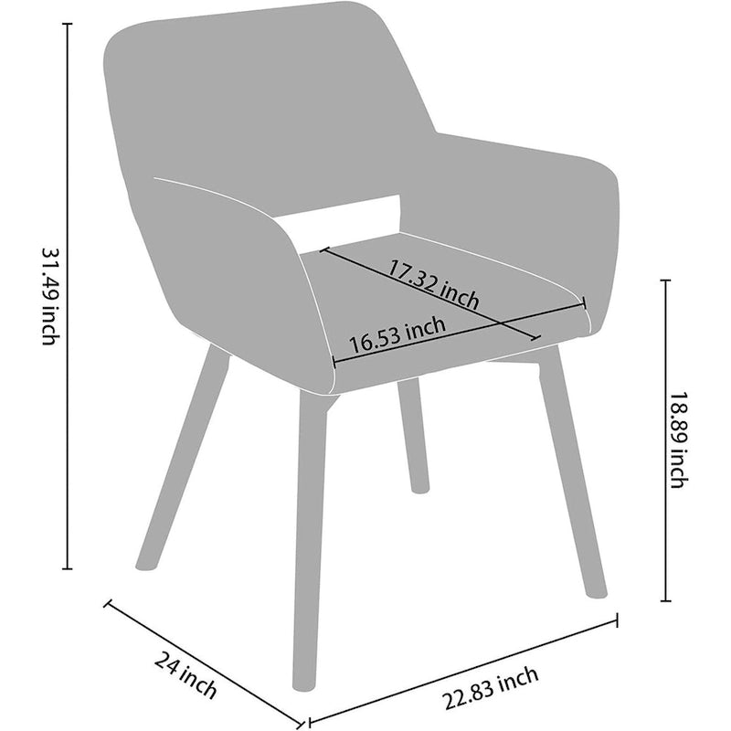 Fauteuils d'appoint modernes en velours avec pieds en bois massif, blanc