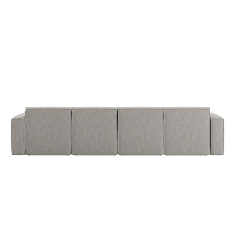 Canapé d'angle modulable contemporain avec ottoman