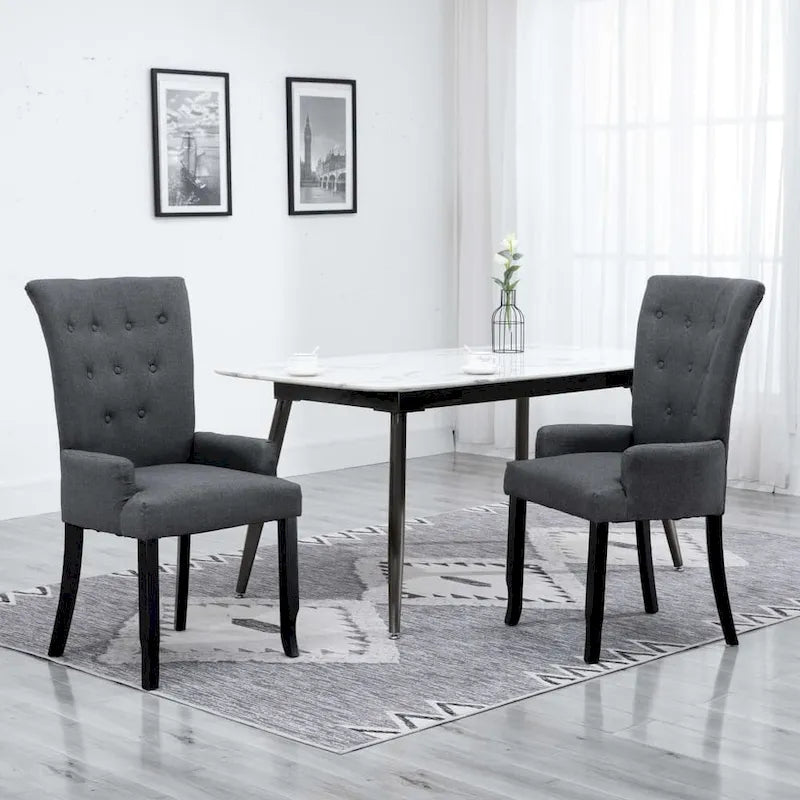 Chaises de salle à manger avec accoudoirs 1/2/4/6 pcs Tissu multicolore - 21.3 x 22 x 41.7