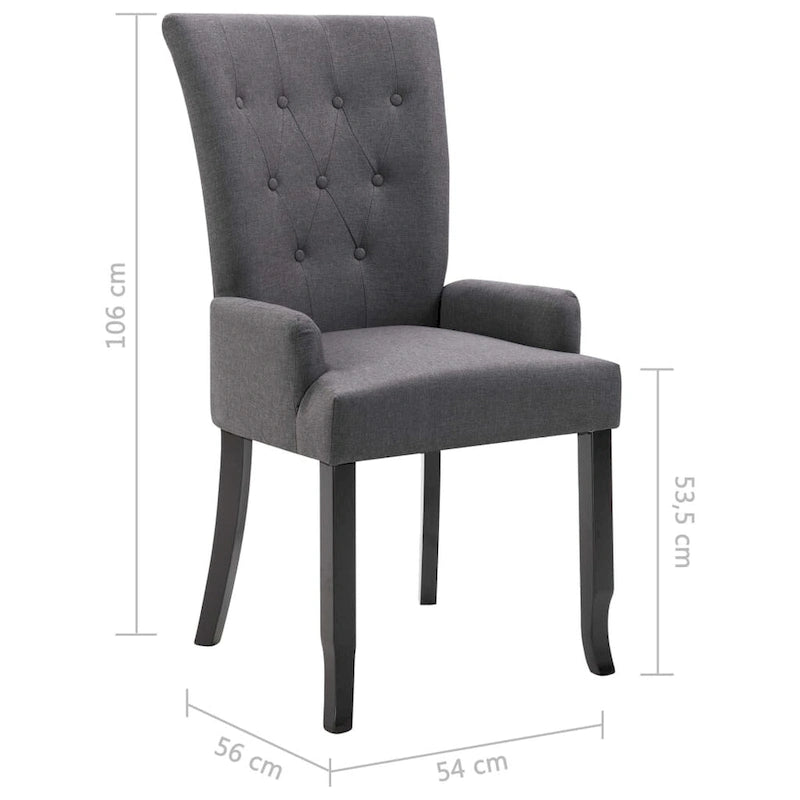 Chaises de salle à manger avec accoudoirs 1/2/4/6 pcs Tissu multicolore - 21.3 x 22 x 41.7