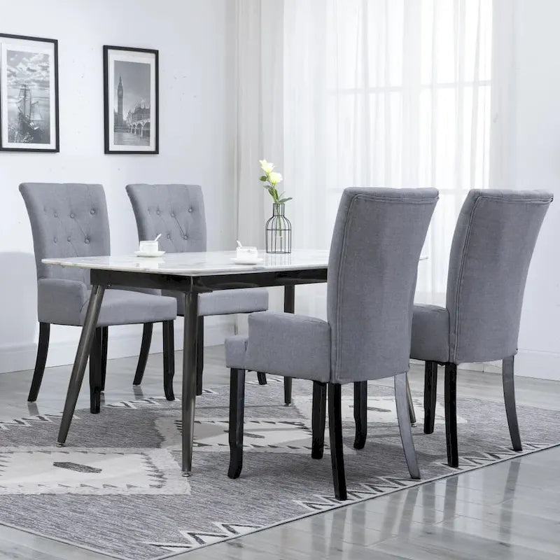 Chaises de salle à manger avec accoudoirs 1/2/4/6 pcs Tissu multicolore - 21.3 x 22 x 41.7