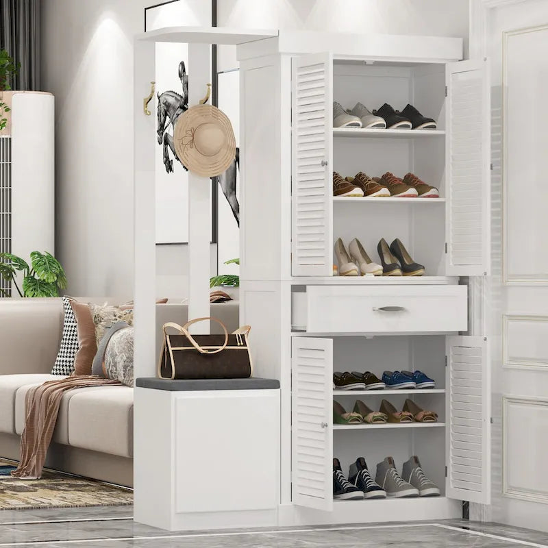 Meuble de rangement pour chaussures 30 portes Meuble bas en bois