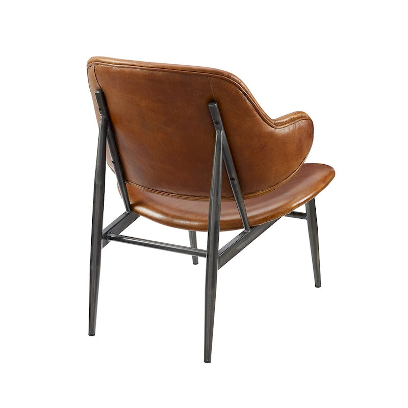 Fauteuil d'appoint en cuir véritable