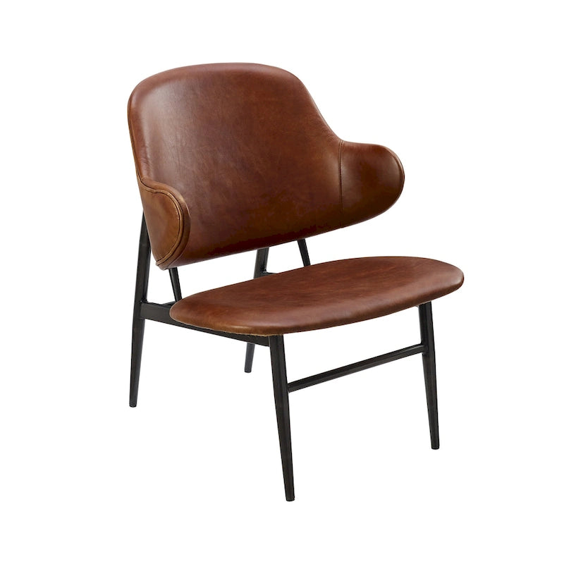 Fauteuil d'appoint en cuir véritable