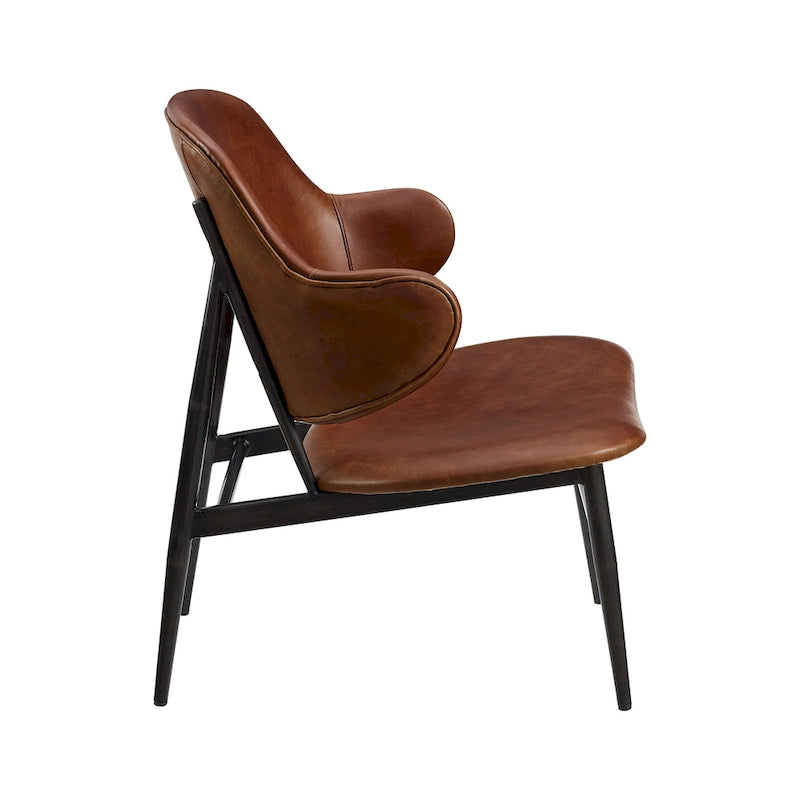 Fauteuil d'appoint en cuir véritable