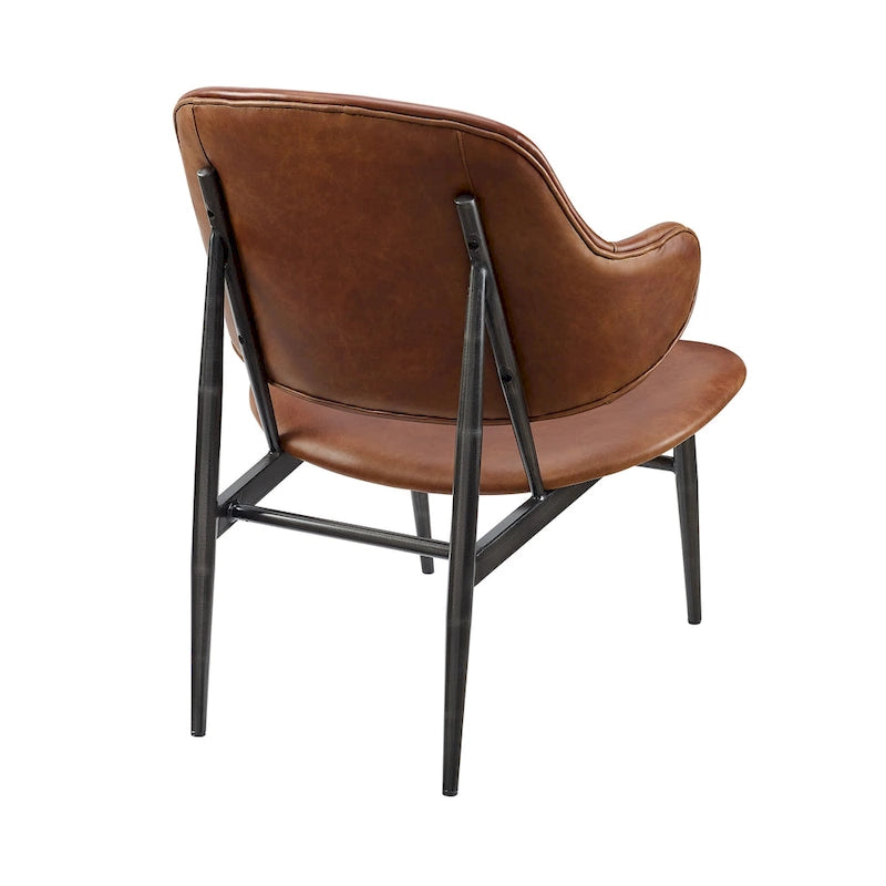 Fauteuil d'appoint en cuir véritable