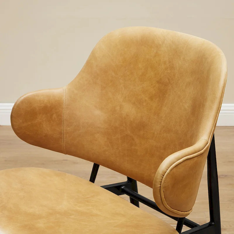 Fauteuil d'appoint en cuir véritable