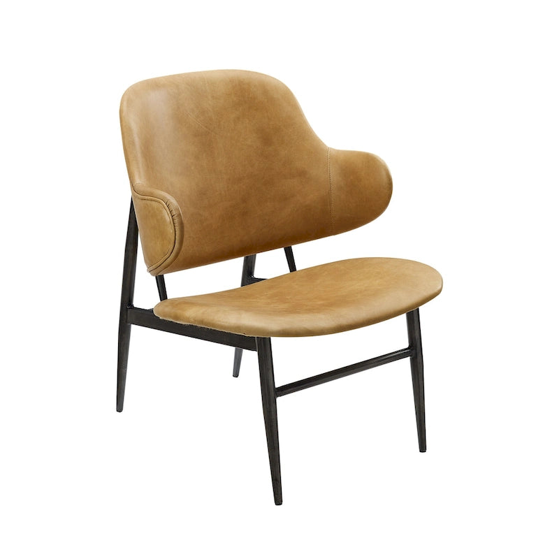 Fauteuil d'appoint en cuir véritable