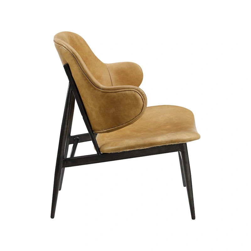 Fauteuil d'appoint en cuir véritable