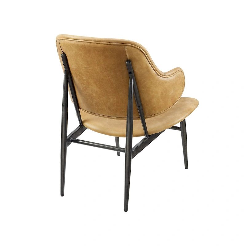 Fauteuil d'appoint en cuir véritable