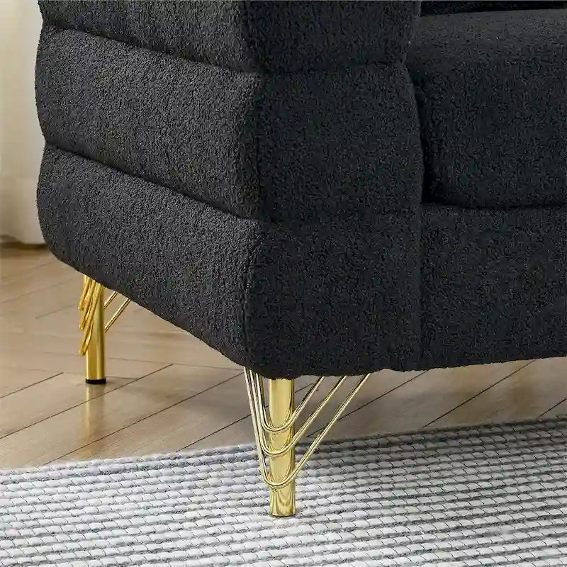 Canapé d'angle sectionnel en L surdimensionné 5 places de 81,5 po avec 3 coussins
