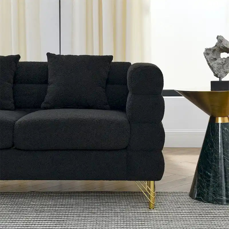 Canapé d'angle sectionnel en L surdimensionné 5 places de 81,5 po avec 3 coussins