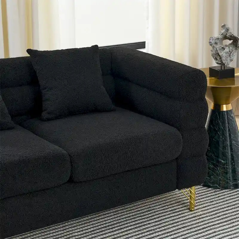 Canapé d'angle sectionnel en L surdimensionné 5 places de 81,5 po avec 3 coussins
