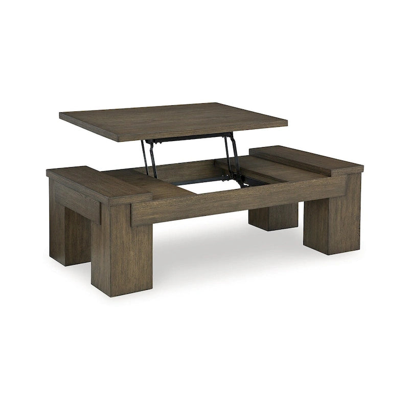 Table basse relevable Rosswain Brown – 54 larg. x 28 prof. x 18 haut.