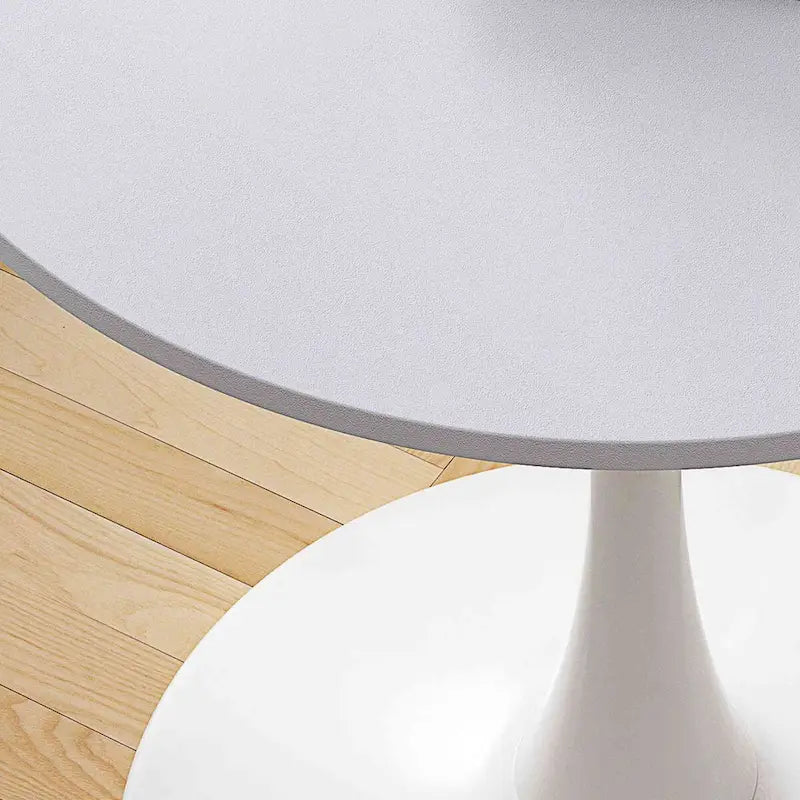 32Table à manger moderne avec base ronde en métal et plateau en MDF