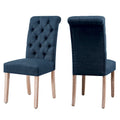 Chaise de salle à manger Parsons en lin avec boutons et rembourrage
