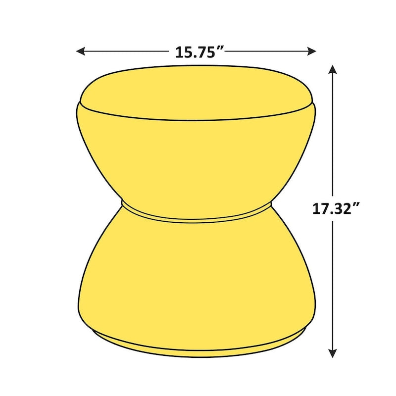 Pouf ottoman Djembe en tissu bouclé avec base pivotante, tabouret de coiffeuse pivotant pour salon, dressing