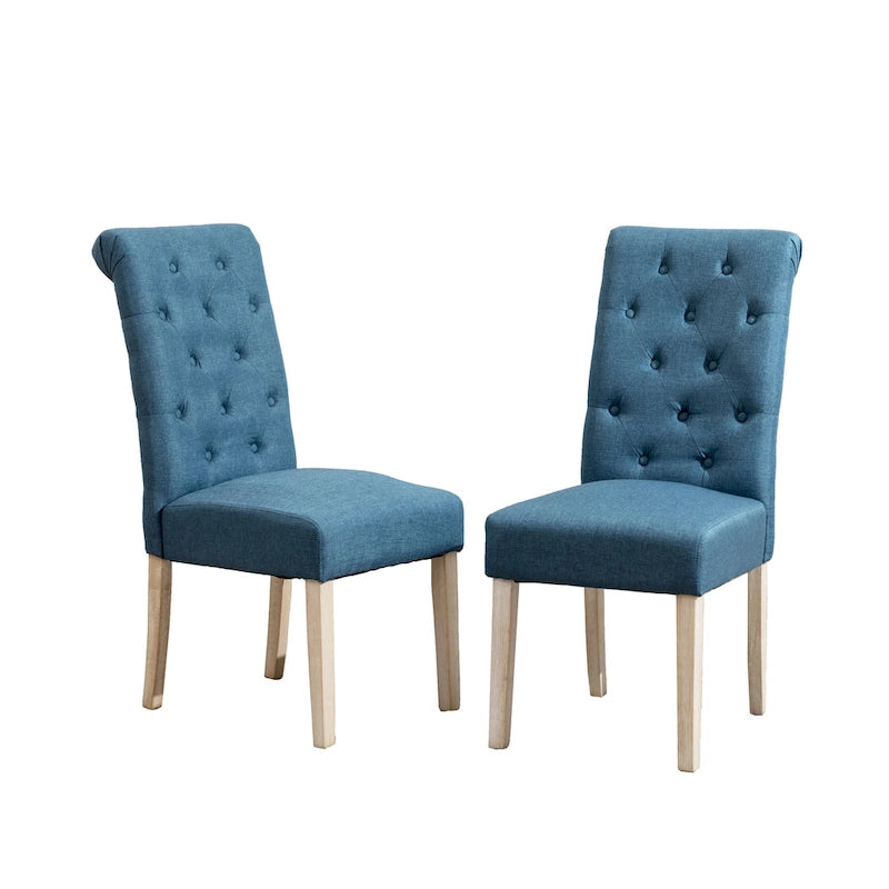 Table à manger ronde Banff avec 4 chaises capitonnées